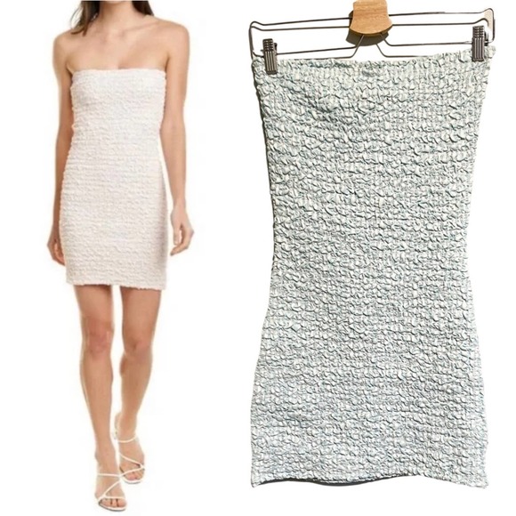 BRAND NEW Revolve x Petersyn Mini Dress Y2K Smocked Strapless Bodycon Dress - Picture 1 of 15